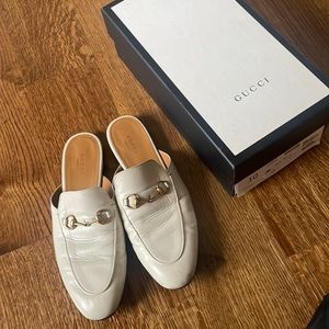 Gucci Loafer Slides in Mystic White size 39.5